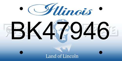 BK47946 Illinois License Plate