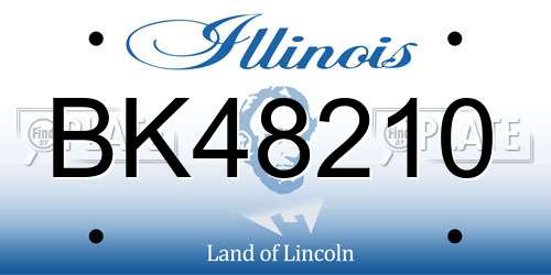 BK48210 Illinois License Plate
