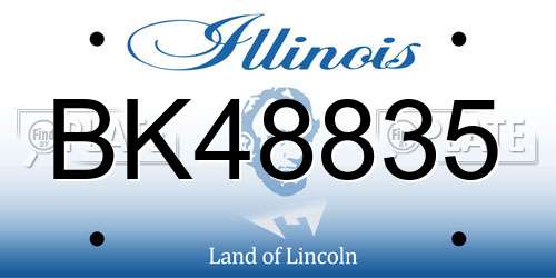 BK48835 Illinois License Plate
