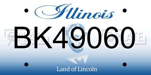 BK49060 Illinois License Plate