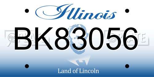 BK83056 Illinois License Plate