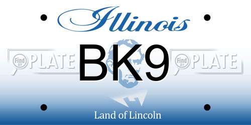 BK9 Illinois License Plate