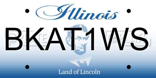 BKAT1WS Illinois License Plate