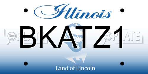 BKATZ1 Illinois License Plate