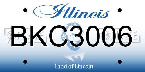 BKC3006 Illinois License Plate