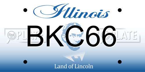 BKC66 Illinois License Plate