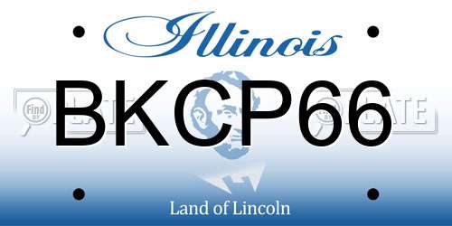 BKCP66 Illinois License Plate