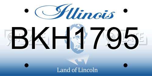 BKH1795 Illinois License Plate