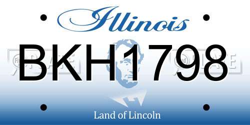 BKH1798 Illinois License Plate