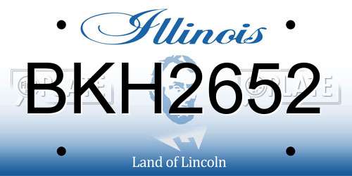 BKH2652 Illinois License Plate