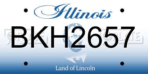 BKH2657 Illinois License Plate