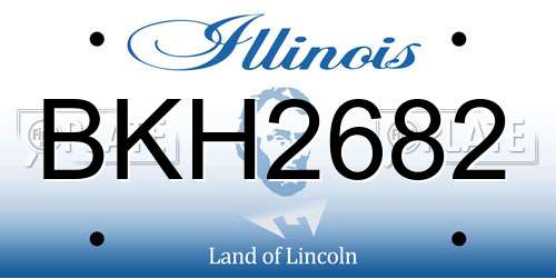 BKH2682 Illinois License Plate