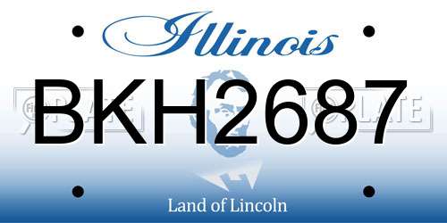 BKH2687 Illinois License Plate