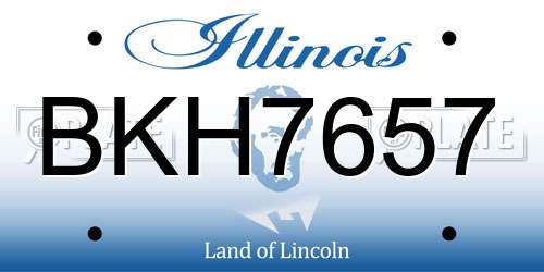 BKH7657 Illinois License Plate
