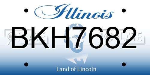 BKH7682 Illinois License Plate
