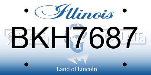 BKH7687 Illinois License Plate