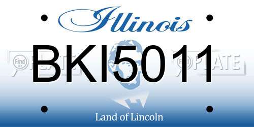 BKI5011 Illinois License Plate