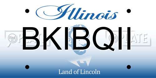 BKIBQII Illinois License Plate