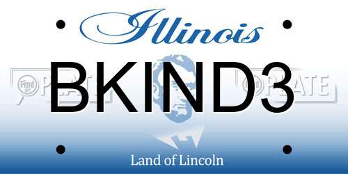 BKIND3 Illinois License Plate