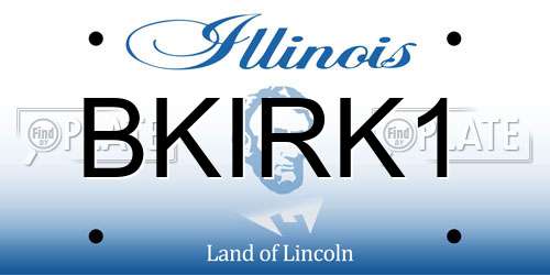 BKIRK1 Illinois License Plate