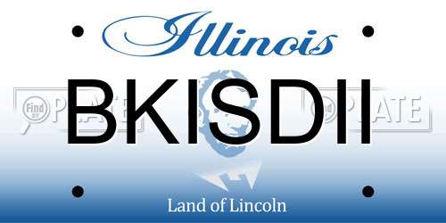 BKISDII Illinois License Plate