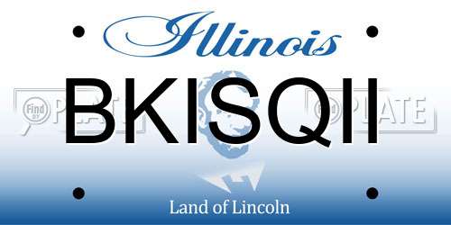 BKISQII Illinois License Plate