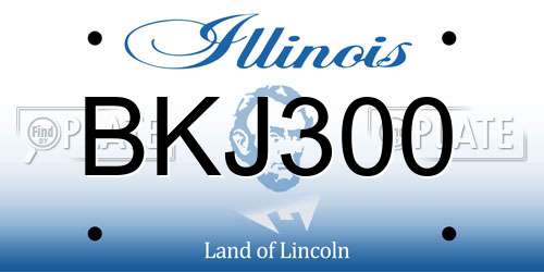 BKJ300 Illinois License Plate