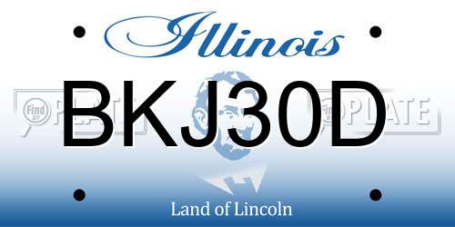 BKJ30D Illinois License Plate