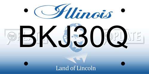 BKJ30Q Illinois License Plate