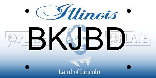 BKJBD Illinois License Plate