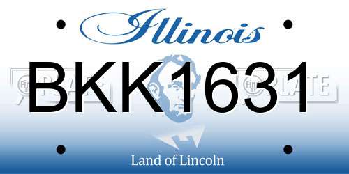 BKK1631 Illinois License Plate