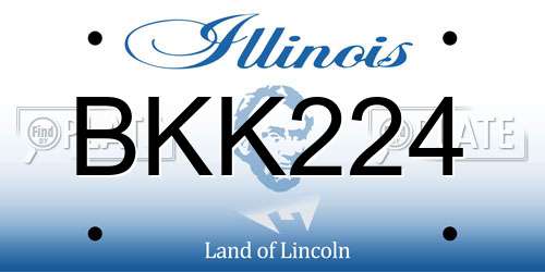 BKK224 Illinois License Plate