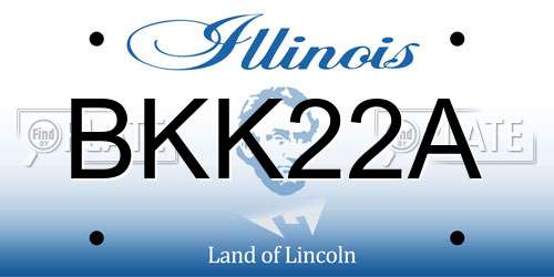 BKK22A Illinois License Plate