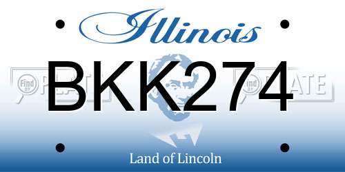 BKK274 Illinois License Plate