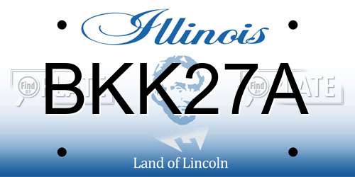 BKK27A Illinois License Plate