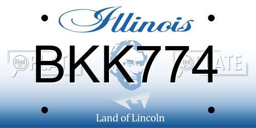 BKK774 Illinois License Plate