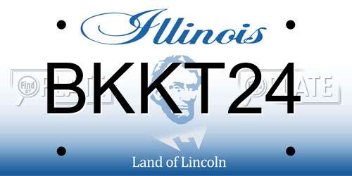 BKKT24 Illinois License Plate