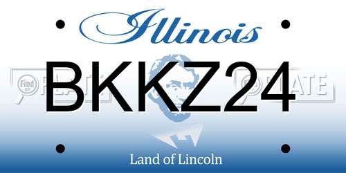 BKKZ24 Illinois License Plate