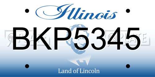 BKP5345 Illinois License Plate