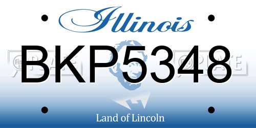 BKP5348 Illinois License Plate