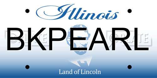 BKPEARL Illinois License Plate