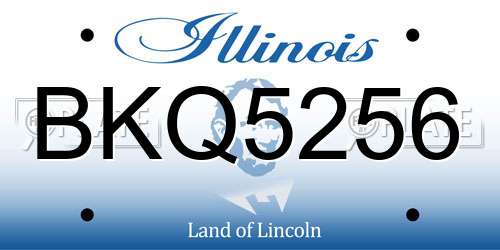 BKQ5256 Illinois License Plate