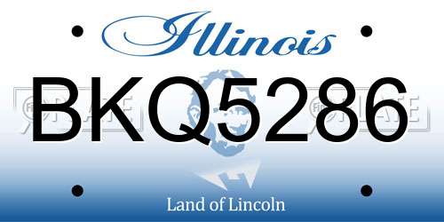 BKQ5286 Illinois License Plate