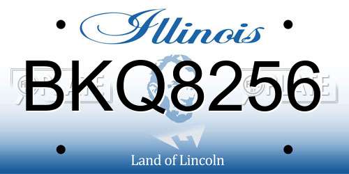 BKQ8256 Illinois License Plate
