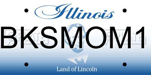 BKSMOM1 Illinois License Plate