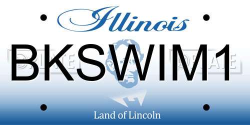 BKSWIM1 Illinois License Plate