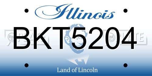 BKT5204 Illinois License Plate