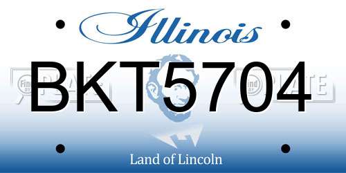 BKT5704 Illinois License Plate