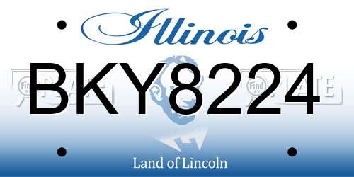 BKY8224 Illinois License Plate