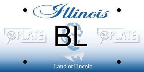 BL Illinois License Plate